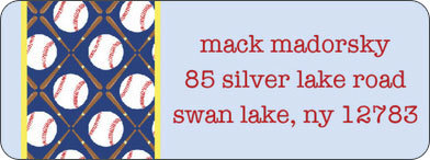 Baseball Return Address Labels